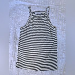 Carly Jean Los Angeles Stripe High-neck racerback tank top